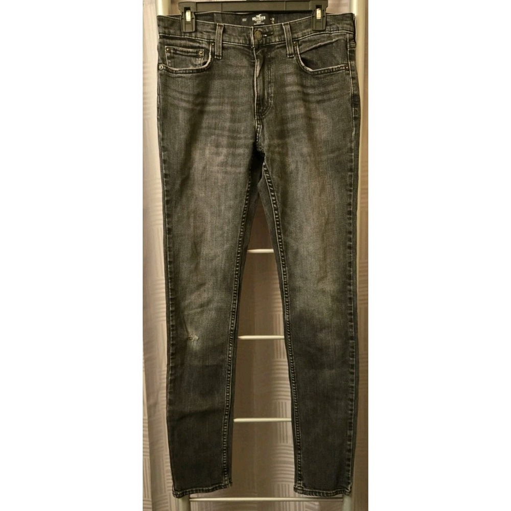 Hollister Epic Flex Skinny Jeans Mens 31x34 (Fits 30x33) Black Straight Stretch